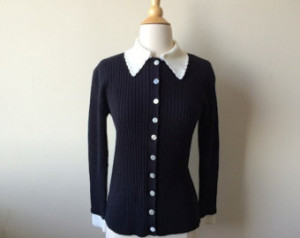 Vintage Wednesday Addams Mod Sweate r ...