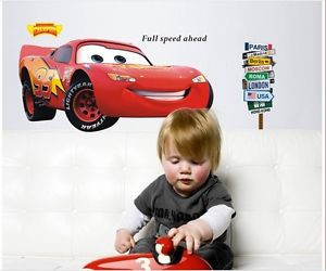 Details about CARS 2 BiG LIGHTNING MCQUEEN Quote Wall Sticker Decals ...