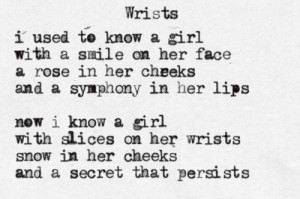 cuts poetry wrists