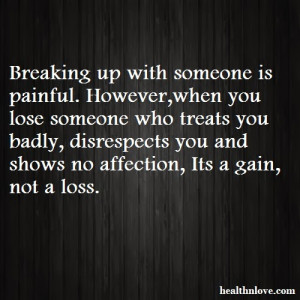 Breaking up with someone is painful. However,when you lose someone who ...