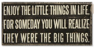 Enjoy the little things in life, for someday you will realize, they ...