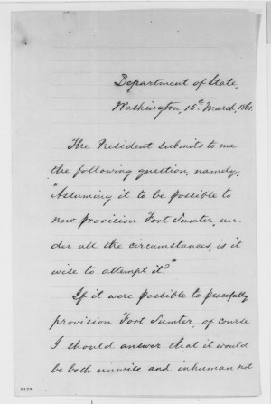 Description William H Seward Abraham Lincoln Fort Sumter.jpg