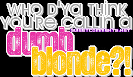 Callin Dumb Blonde Quotes Graphic