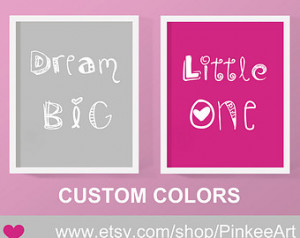 nursery quote print new baby, nursery wall poem baby girl, dream big ...