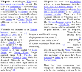 this example, a pull quote is centered between two columns. The text ...