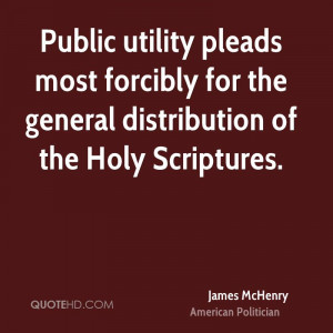 Public utility pleads most forcibly for the general distribution of ...
