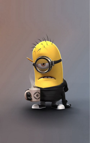 tired minion.. boo and I cant even drink coffee