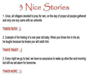 short stories on faith ,trust and hope