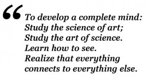 Da Vinci proved that the pursuit of art (beauty) and science (truth ...