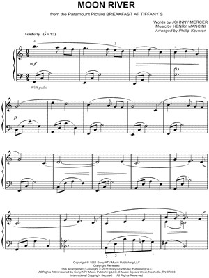 ... moon river; moon river piano chords; free moon river sheet music; moon
