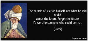 The miracle of Jesus is himself, not what he said or did about the ...