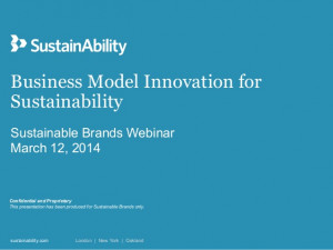 Model Behavior: Exploring Business Model Innovation for Sustainability