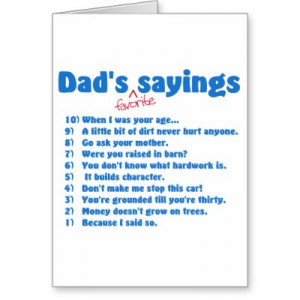 dad s favourite sayings on great father s day t shirts and gifts great ...