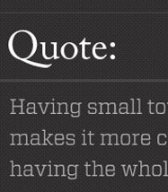 ... well designed examples of block quotes and pull quotes from websites
