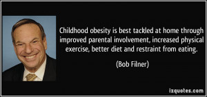 Childhood obesity is best tackled at home through improved parental ...