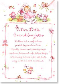 New Grandchild Congratulations Card - New Little Granddaughter | Tina ...