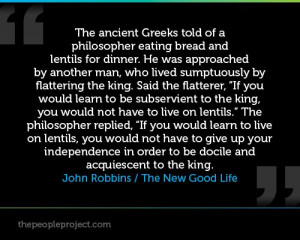 The ancient Greek told of a philosopher eating bread and lentils for ...
