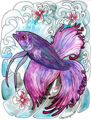 Betta Fish Tattoo Painting