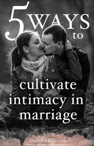 is through intimacy that a couple creates connection and a deep bond ...