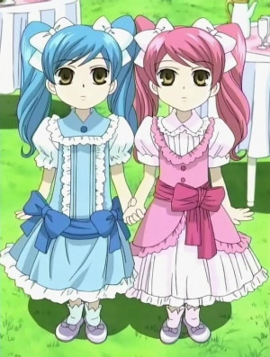 Ouran High School Host Club, Little Twin Girls #LightBlue #Pink