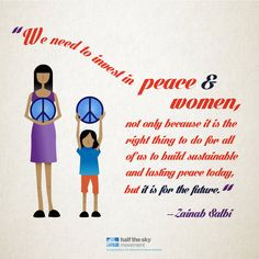 ... and lasting peace today, but it is for the future.