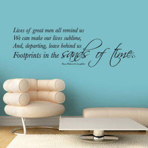 0106-Footprints-In-the-Sand-Of-TIme-Quote-Vinyl-Wall-Art-Sticker-Decal