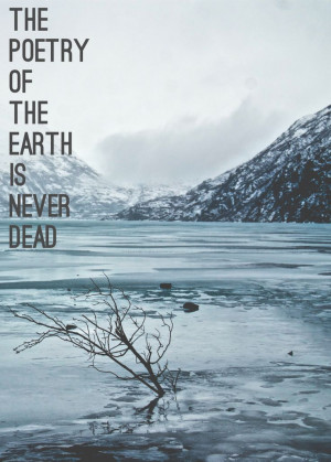 ... the Earth is never dead. - John Keats #Keats #Poetry #Quotes #Alaska