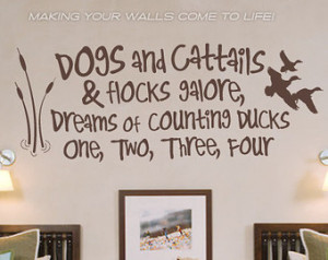 Wall Decals Nursery Hunting Fishing Ducks Baby Childrens Room - To go ...