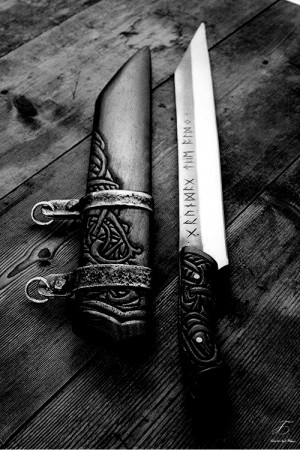 medieval sword pagan runes