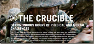Recruits carry 45 pounds during the Crucible, in addition to 782 ...