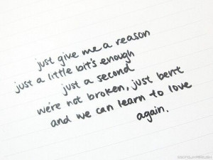 Just give me a reason - pink