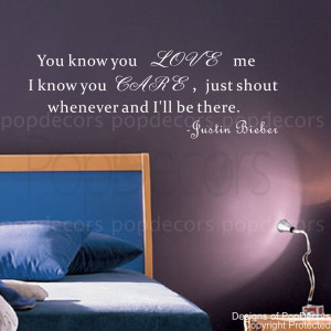 ... Wall Decal -You Know You Love Me -Vinyl Words and Letters Quote