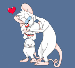 they re pinky and the brain yes pinky and the brain one is a genius ...