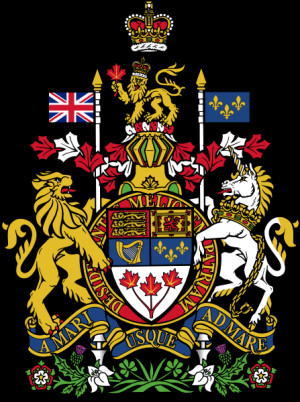 Royal coat of arms of Canada . Have a look at more Canadian related ...