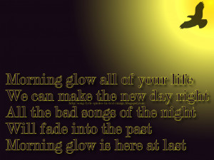 Morning Glow - Michael Jackson Song Lyric Quote in Text Image