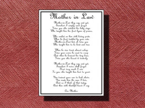 Love My Mother In Law Poems Wedding day mother-in-law poem