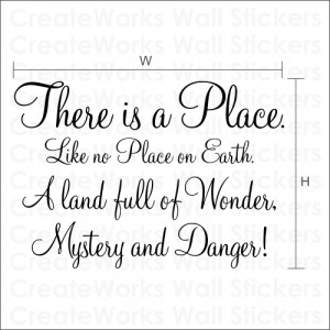 THERE IS A PLACE - Alice in Wonderland Quote - WA090X