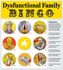 Dysfunctional Family Bingo - more than just funny, it helps you plan ...