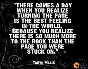 day when you realize turning the page is the best feeling in the world ...
