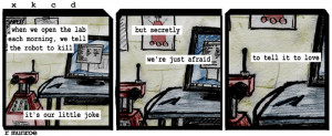 The robot is pregnant. It isn't mine.
