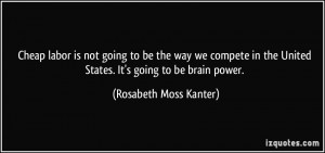 is not going to be the way we compete in the United States. It's going ...