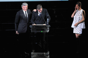 Raf Simons L R Dior CEO Sidney Toledano Raf Simons and actress