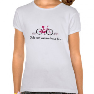 Pink Bicycle with Cute Saying T Shirts