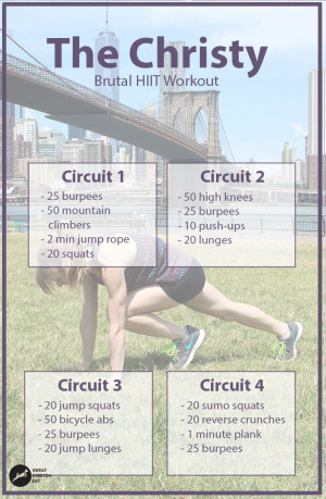 Looking for a brutal, burpee-filled #HIIT workout? Try the Christy ...