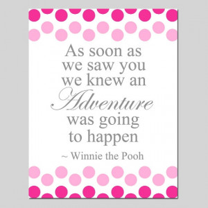 ... The Pooh Adventure Quote 8x10 Polka Dot Mixed by Tessyla, $20.00