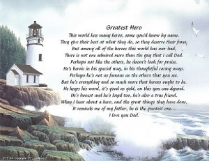 ... > Personalized Name Prints > Greatest Hero Personalized Poem For Dad