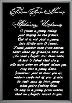 love this poem it makes me think of my Grandma Judy. More