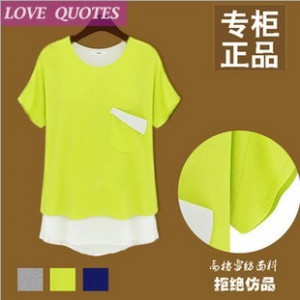 Plus size clothing love quotes women's t-shirt fashion loose o-neck ...