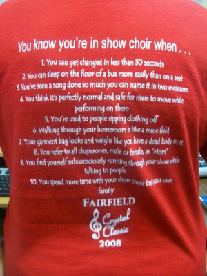 Funny Show Choir Shirts