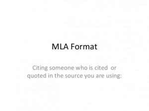 Mla format quoting a quote